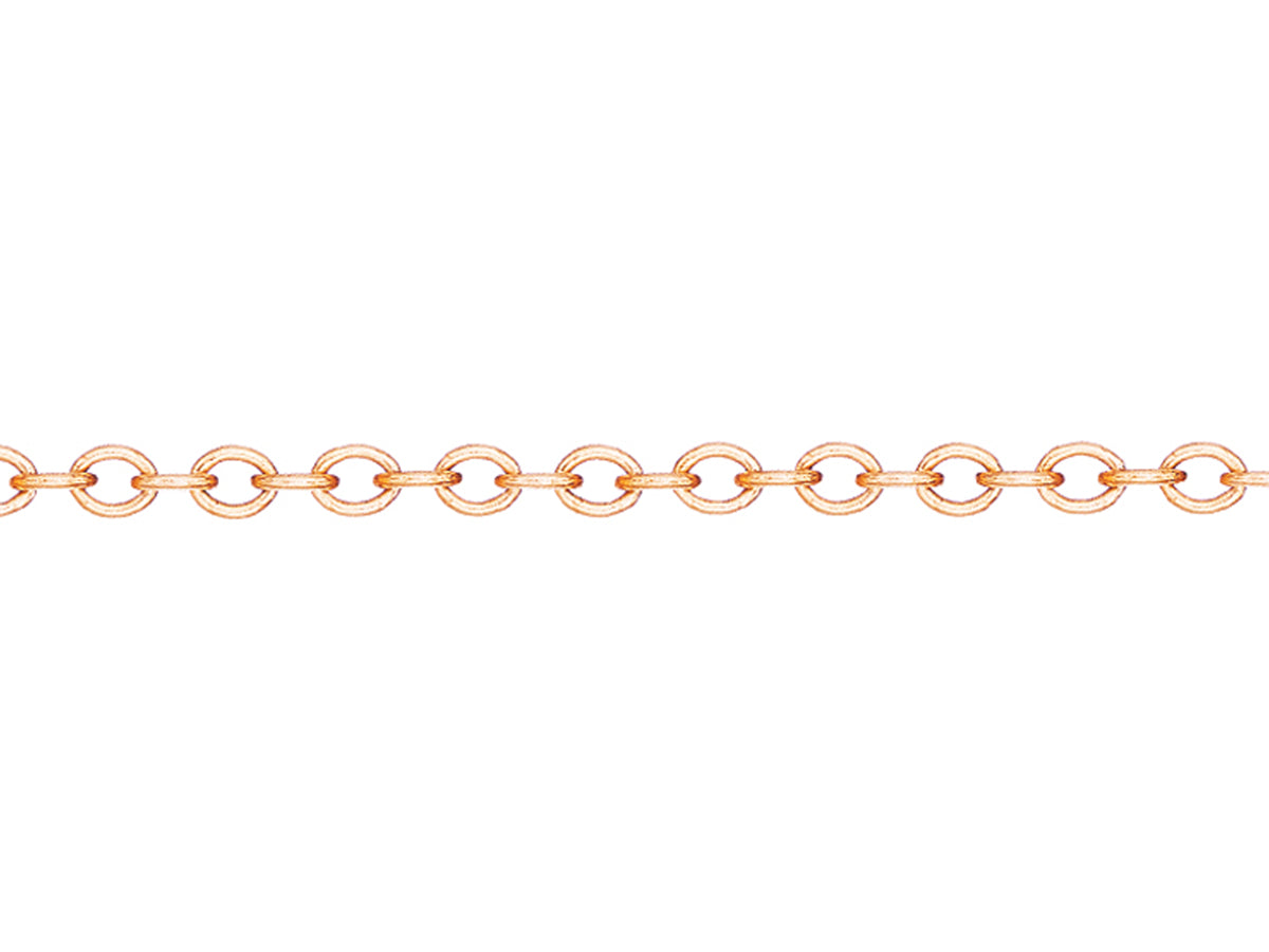 Rose gold 2mm rollo chain