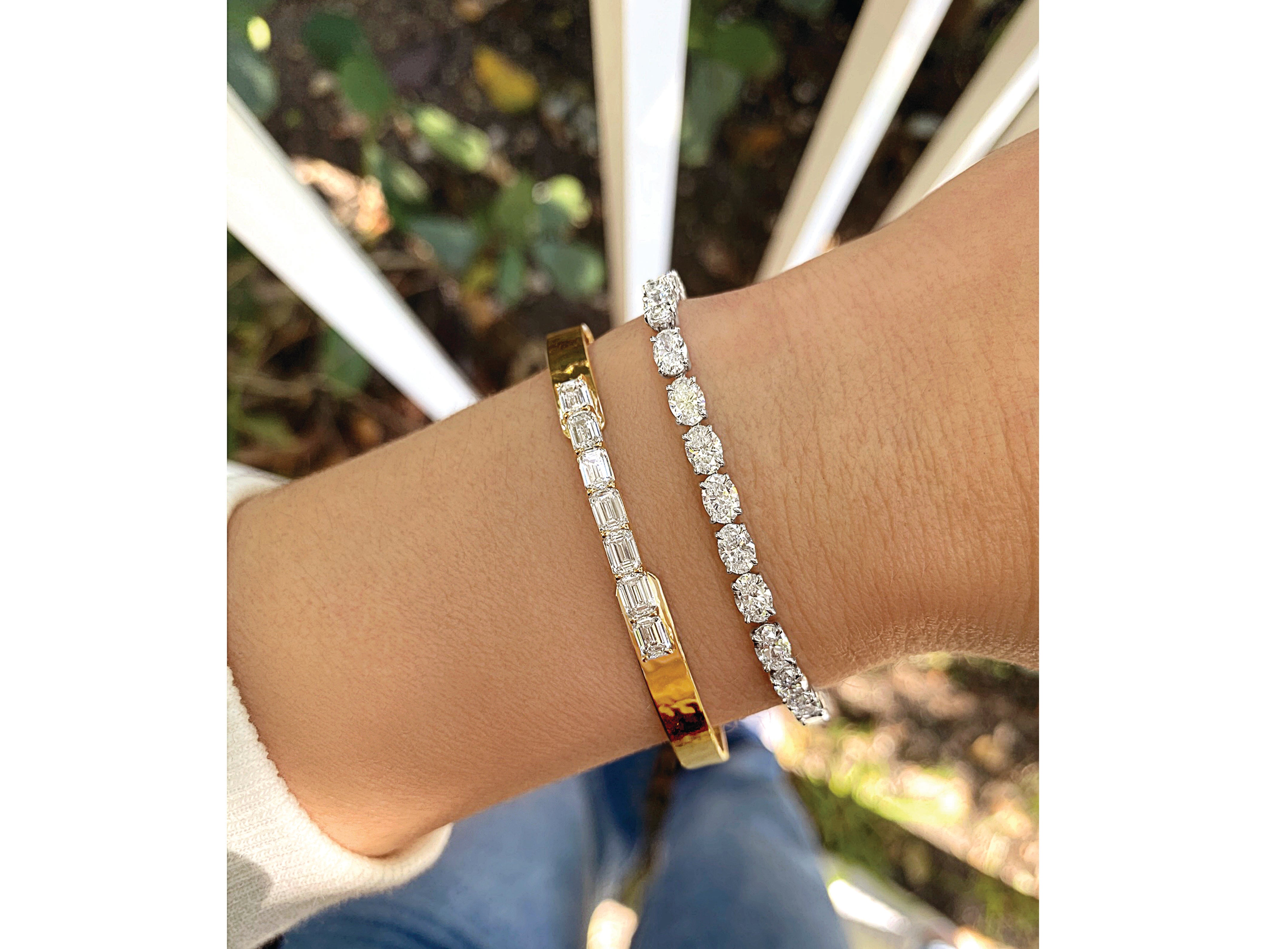 Emerald Cut Diamond Love Always Bracelet