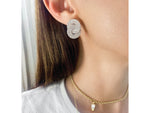 Diamond Large Double Interlocking Stud Earrings
