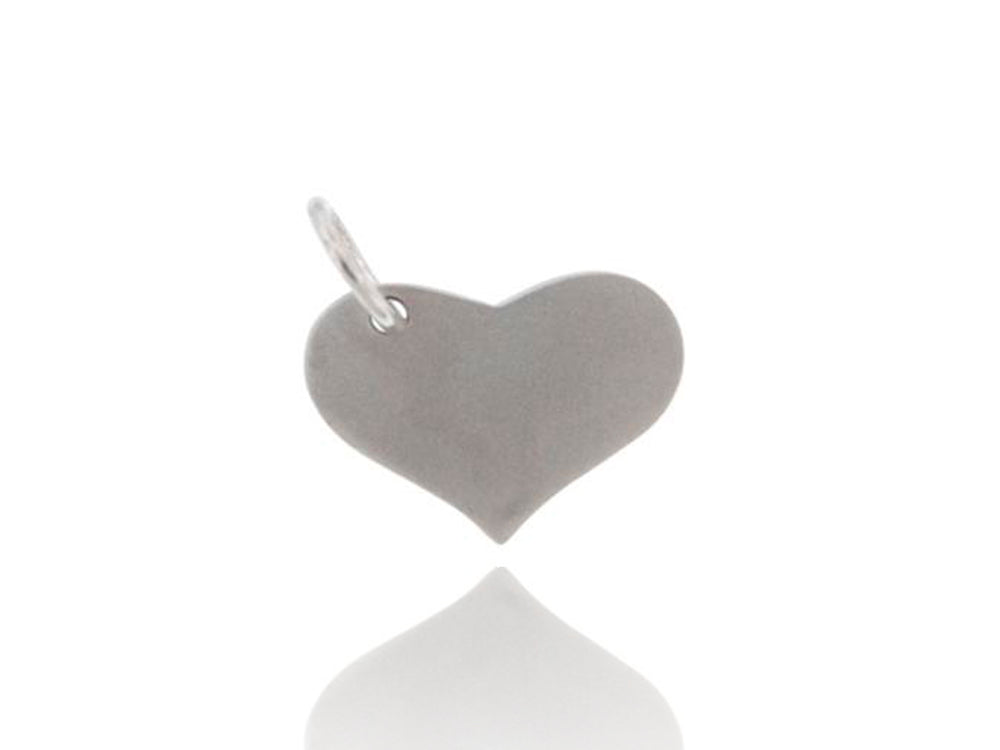 Sterling Silver Heart Carved Tag