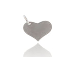 White Gold Heart Carved Tag