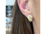 Mini Baguette Diamond Aura Interlocking Stud Earrings