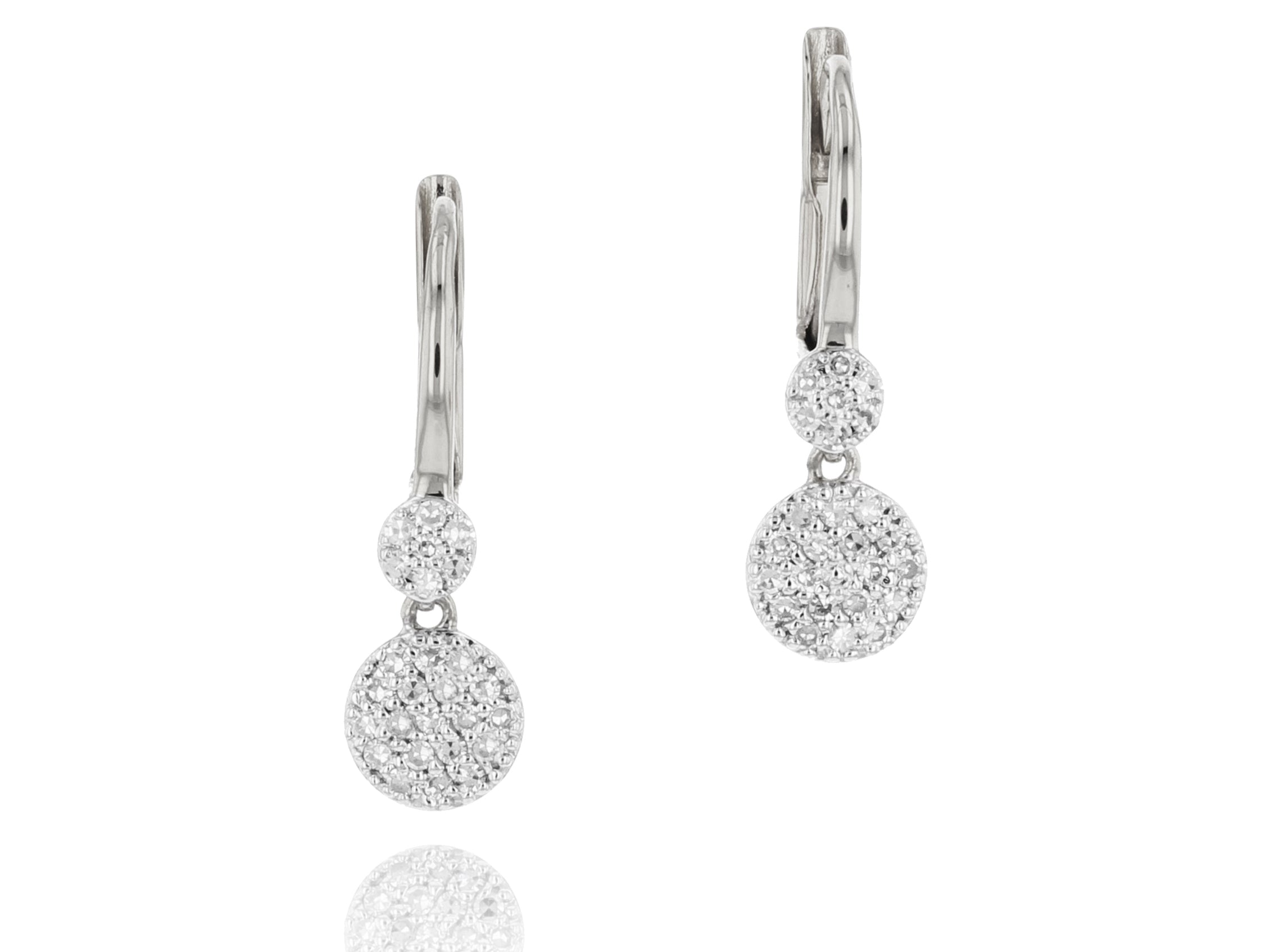 Double Infinity Micro Leverback Earrings