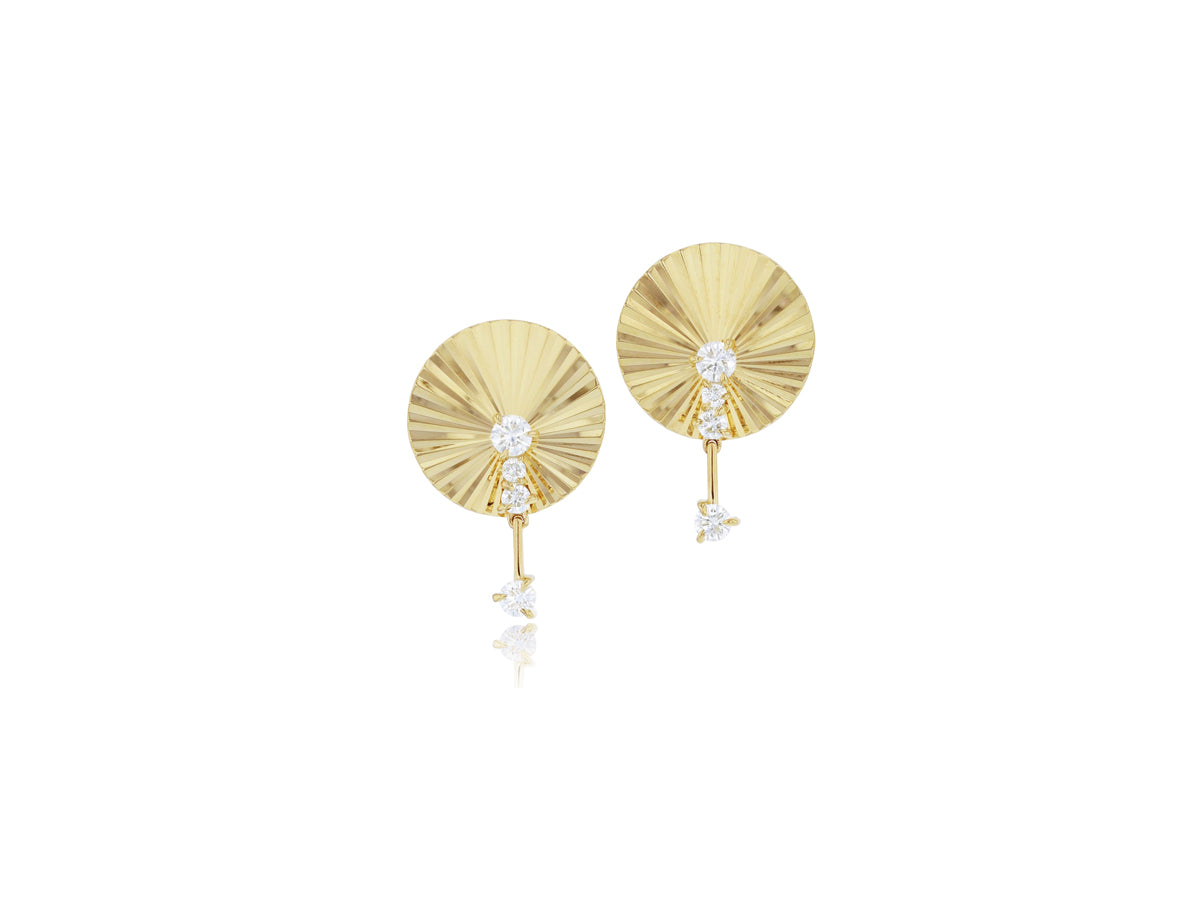 ピアス LESS IS MORE Single sale 14K gold one touch drop earrings Simple One Touch Drop Earrings, 14k Solid Gold Daily