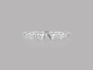 Overlapping Heart Band Ring