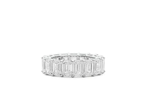 8.60 TCW Emerald Cut Eternity Band