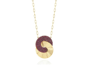Ruby Large Aura Interlocking Necklace