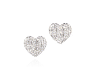 Mini Infinity Heart Stud Earrings
