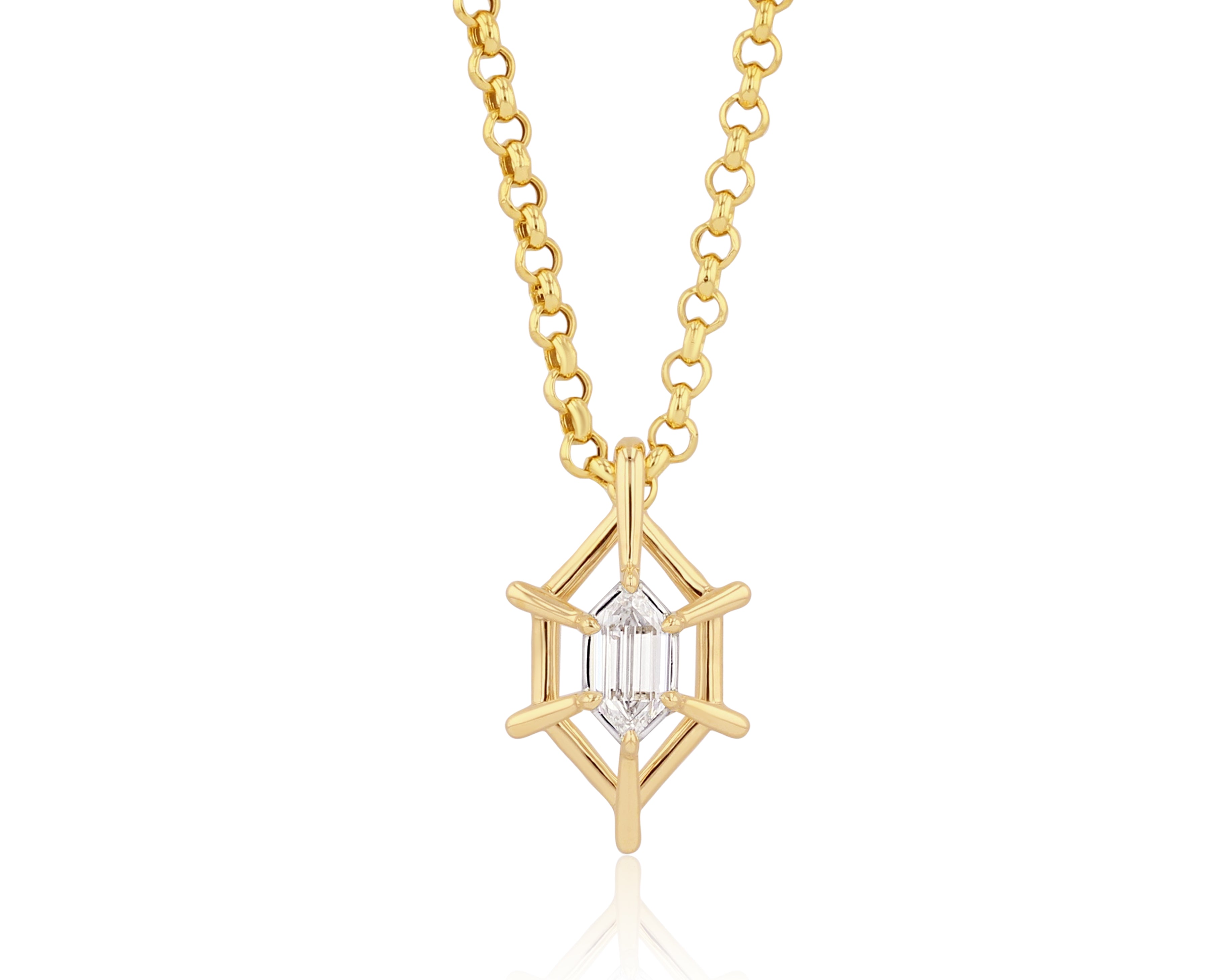 Hexagon Cage Necklace