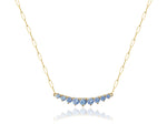 Cornflower Blue Sapphire Mini Line Necklace
