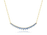 Cornflower Blue Sapphire Line Necklace