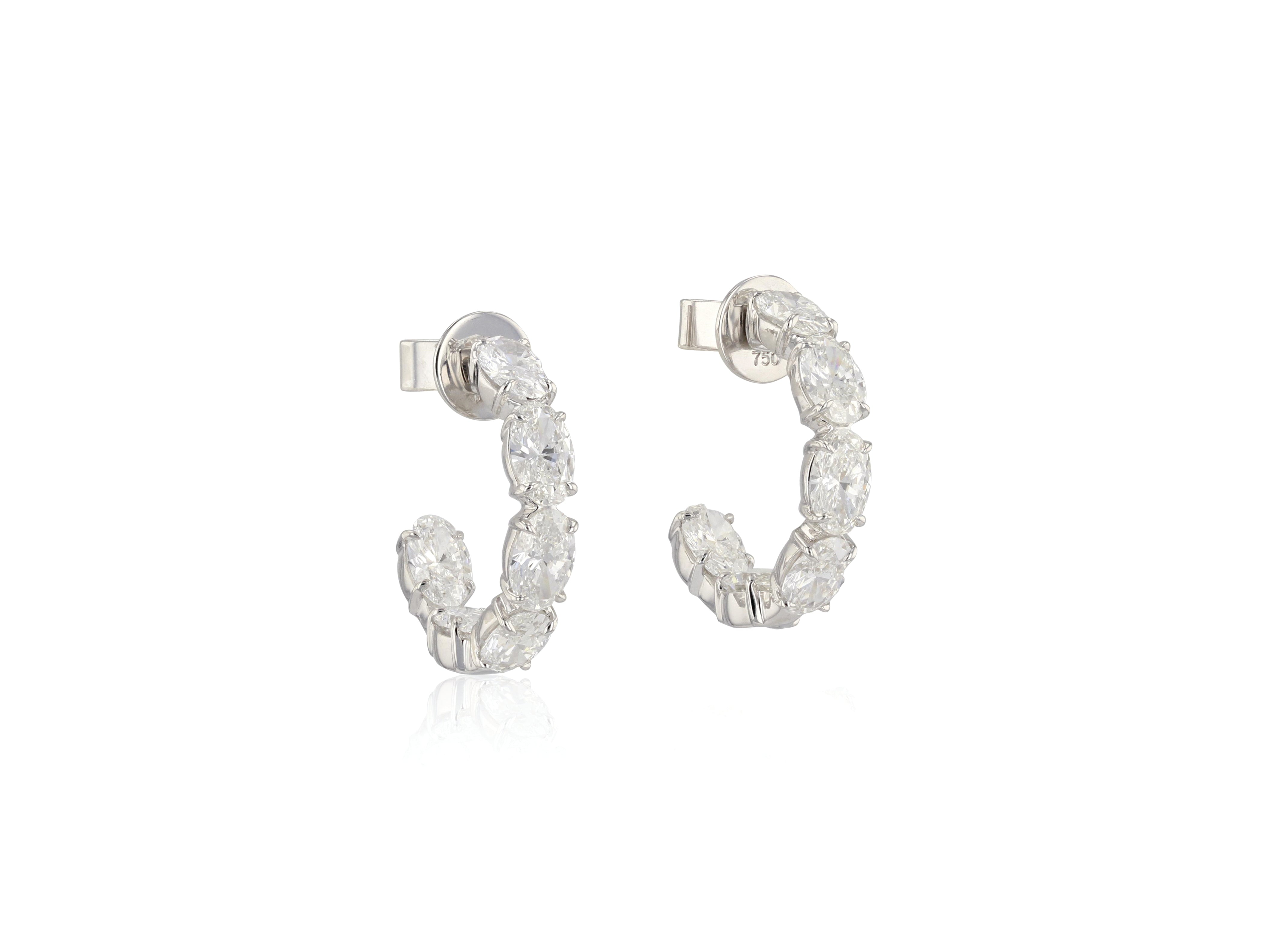 Inside Out Oval Mini Hoop Earrings