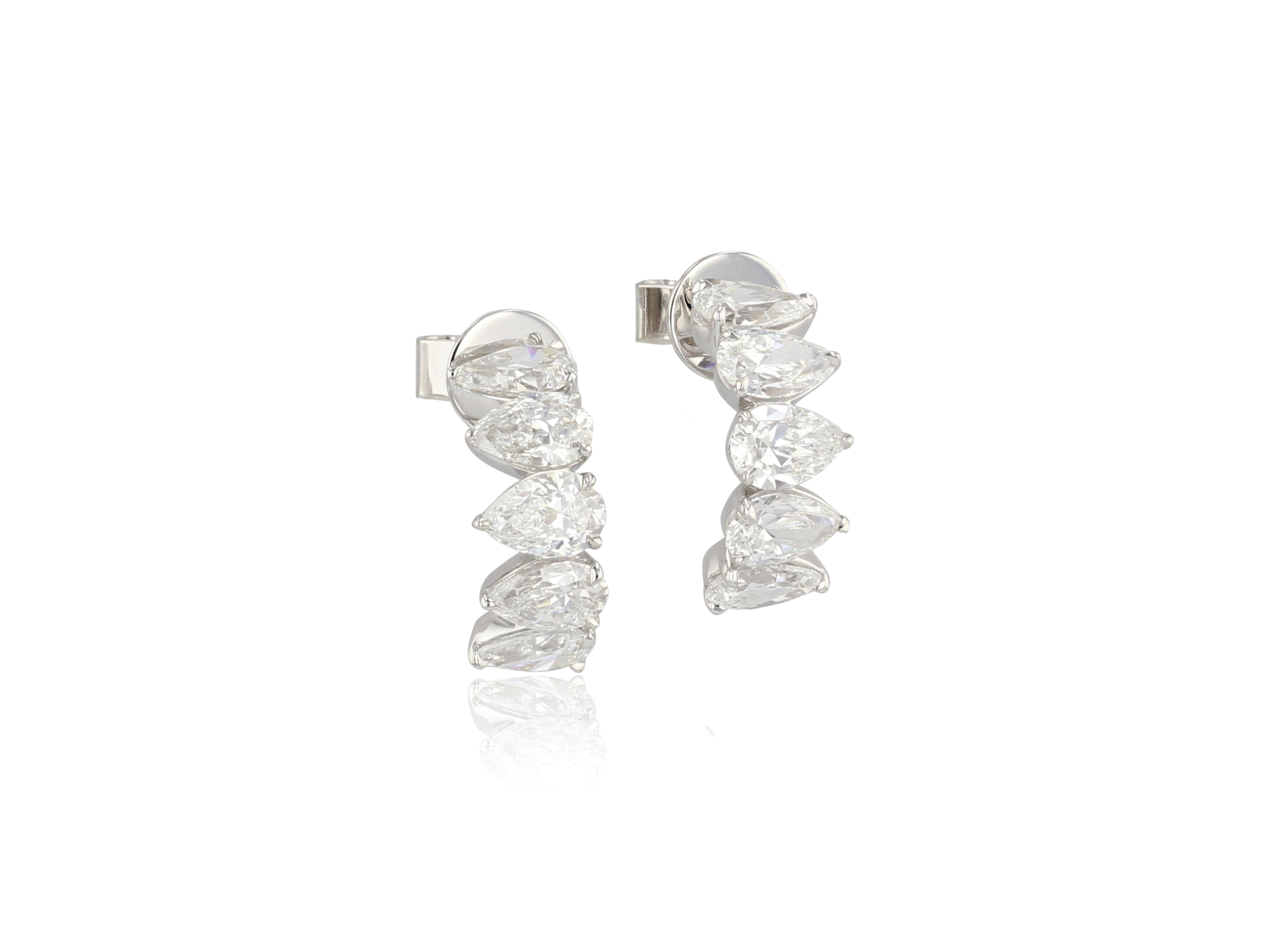 Pear Shape Mini Hoop Earrings