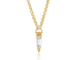 Tapered Baguette Necklace