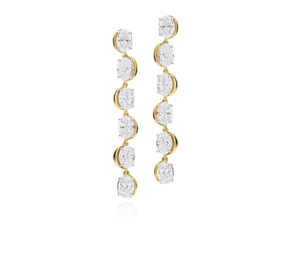 Oval Dangle Half Cuddle Drop Earrings