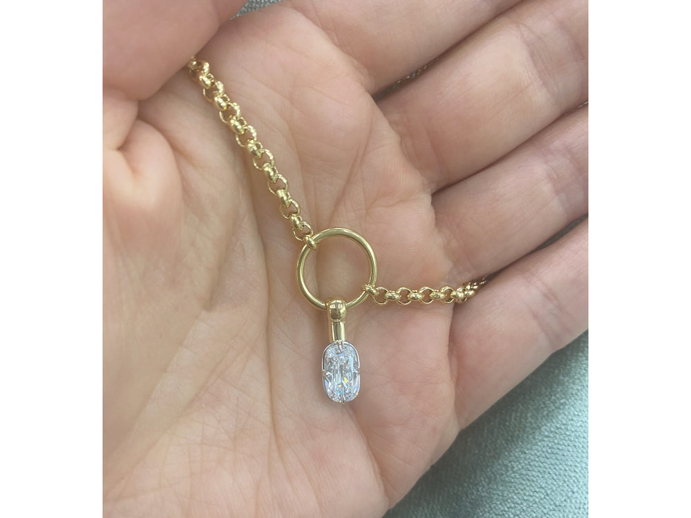
                
                    Load image into Gallery viewer, Cushion Diamond Necklace
                
            