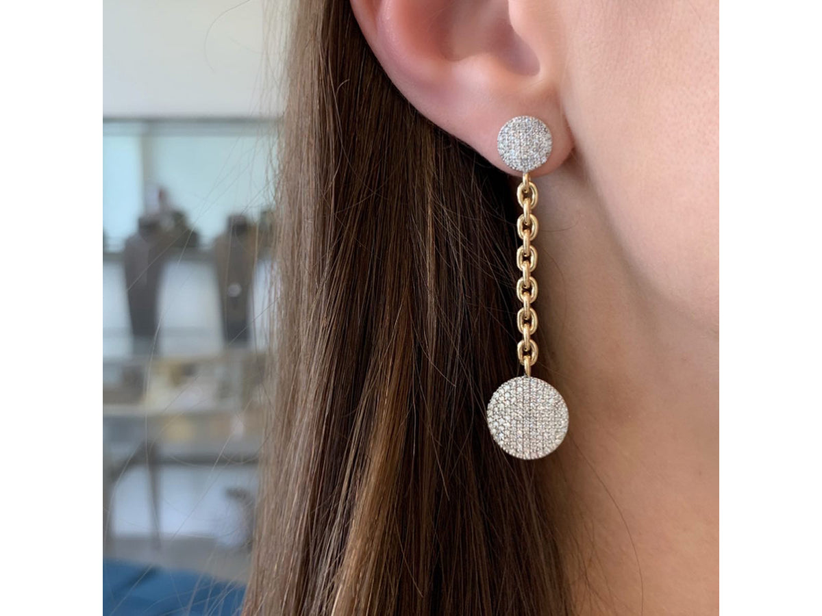 Double Infinity Chain Earrings