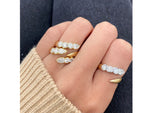 Two Tone Cuddle Crescent Ring