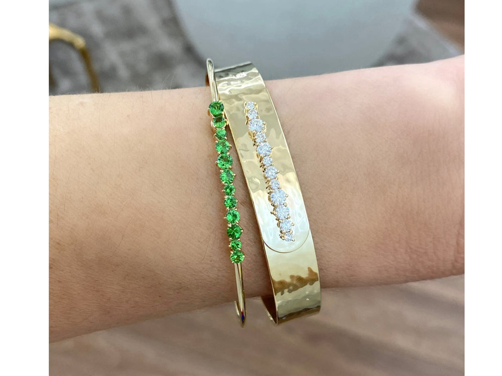 Tsavorite Enchanted Wire Strap Bracelet