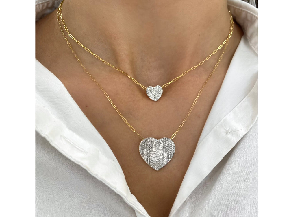 Large Diamond Heart Necklace - Rae Paz