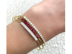 Ruby Enchanted Wire Strap Bracelet